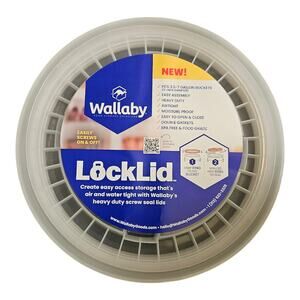 Wallaby LockLid Heavy Duty Screw Seal Lids For Storage Buckets fits 3.5-7 Gallon